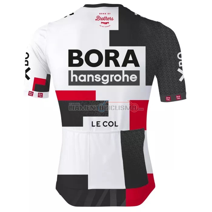 Abbigliamento Ciclismo Bora-Hansgrone Manica Corta 2022 Nero Bianco